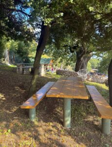 Olympus forest park τραπεζάκια στο δάσος