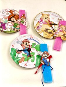 Λαμπάδες με ρολόι thesstolismo