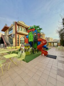 παιδότοπος με εξωτερικό χώρο rapunzel πυλαία