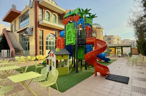 παιδότοπος με εξωτερικό χώρο rapunzel πυλαία